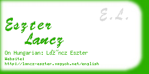 eszter lancz business card